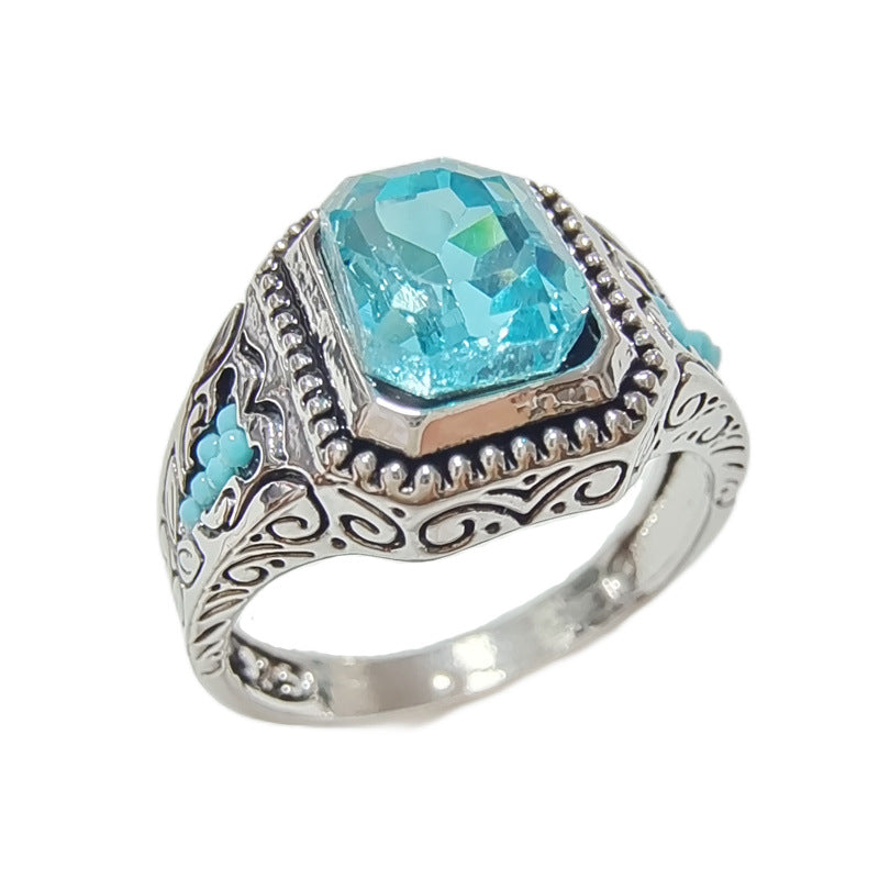 Wholesale Vintage Square Zircon Alloy Rings